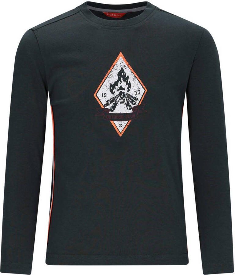 TYGO & vito longsleeve donkergroen