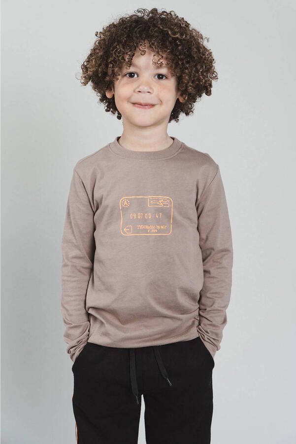 TYGO & vito longsleeve met print beige