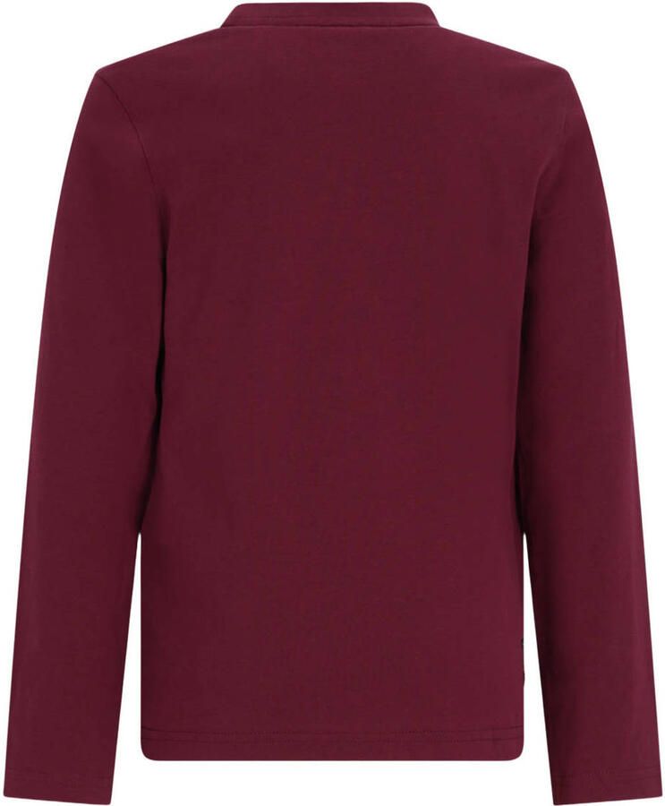 TYGO & vito longsleeve met print donkerrood Jongens Katoen Ronde hals maat 110-116