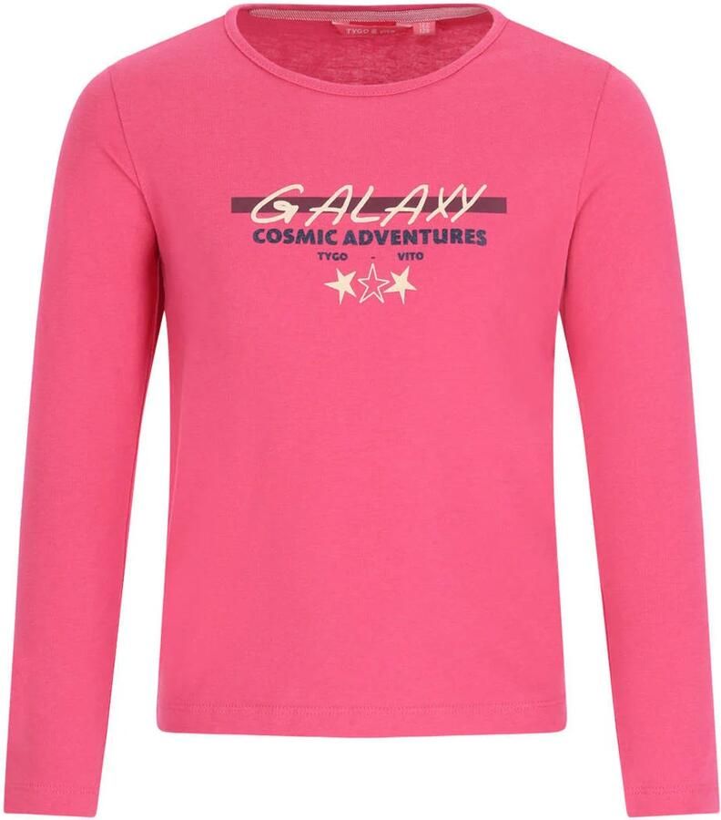 TYGO & vito longsleeve met print felroze