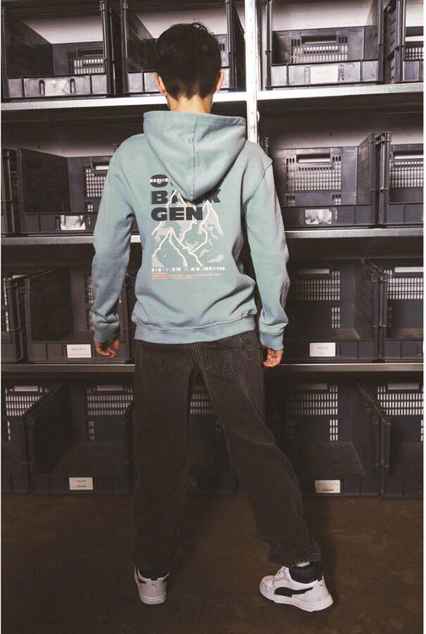 TYGO & vito NextGen hoodie met backprint lichtblauw Sweater Backprint maat 182-188 - Foto 3