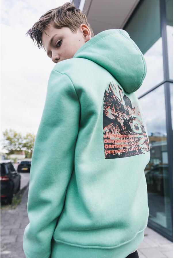TYGO & vito NextGen jersey hoodie met backprint groen - Foto 3