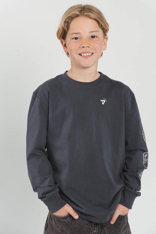 TYGO & vito NextGen jersey longsleeve met backprint donkerblauw