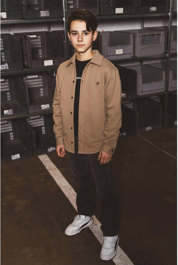 TYGO & vito NextGen overshirt zand Overhemd Beige Jongens Polyester Ronde hals maat 182-188 - Foto 2