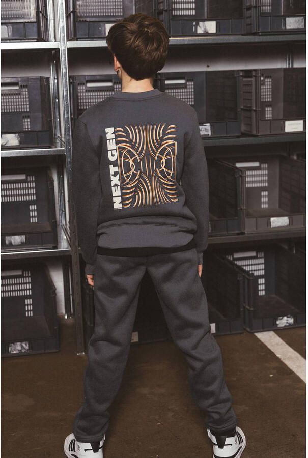 TYGO & vito NextGen sweater met backprint donkerblauw