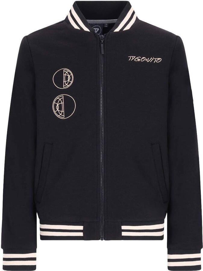 TYGO & vito NextGen sweatvest met print zwart
