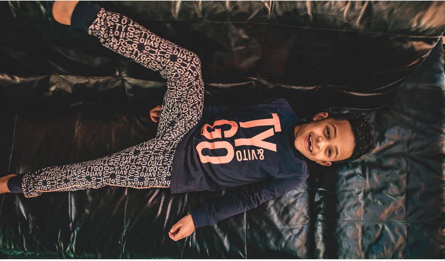 TYGO & vito pyjama met logo donkerblauw Jongens Katoen Ronde hals Logo 110 116 - Foto 2