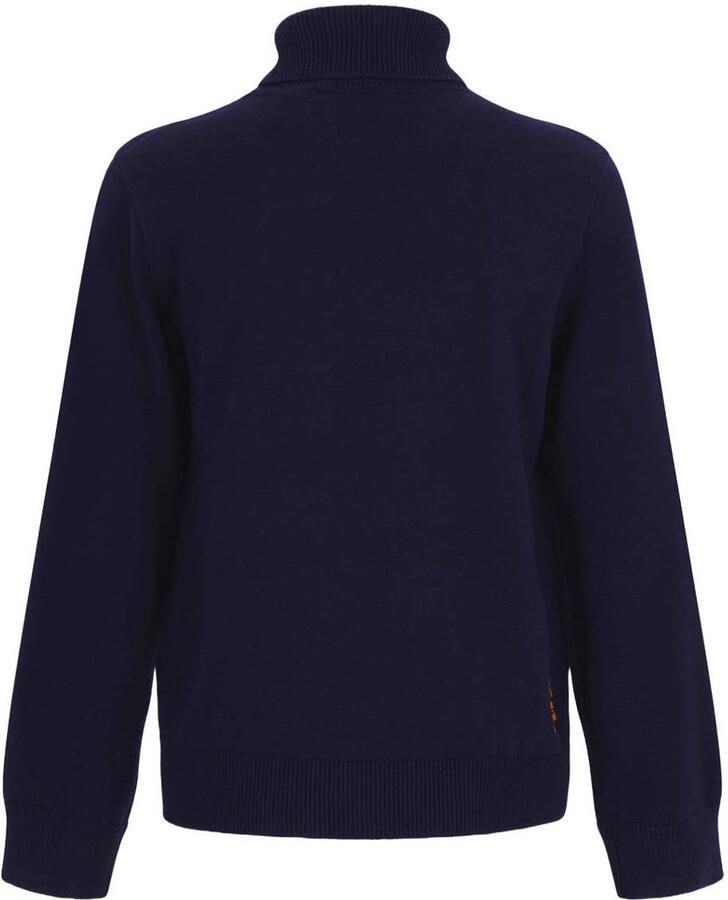 TYGO & vito rechtvallende coltrui donkerblauw Effen maat 122-128