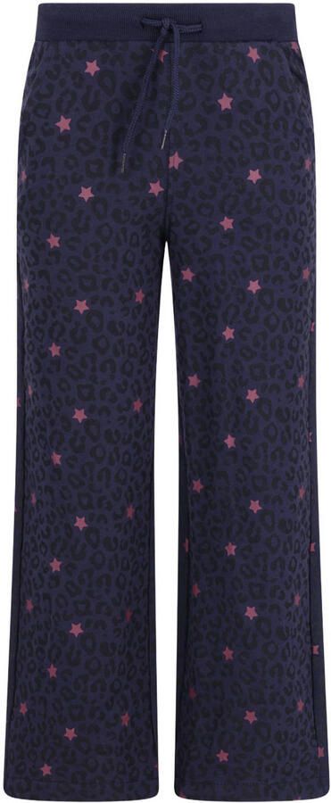 TYGO & vito regular fit casual broek met sterren donkerblauw