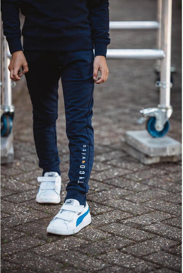TYGO & vito regular fit joggingbroek donkerblauw Jongens Sweat Effen 110 116 - Foto 2