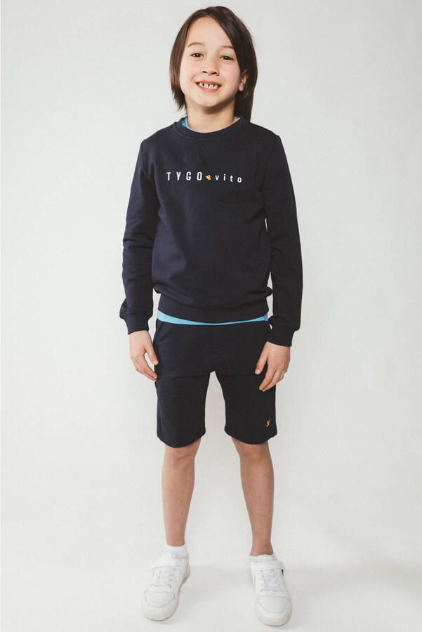 TYGO & vito regular sweatshort donkerblauw - Foto 3