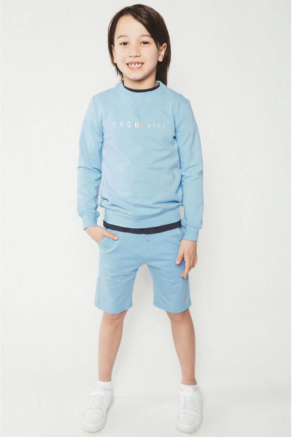 TYGO & vito regular sweatshort lichtblauw - Foto 2