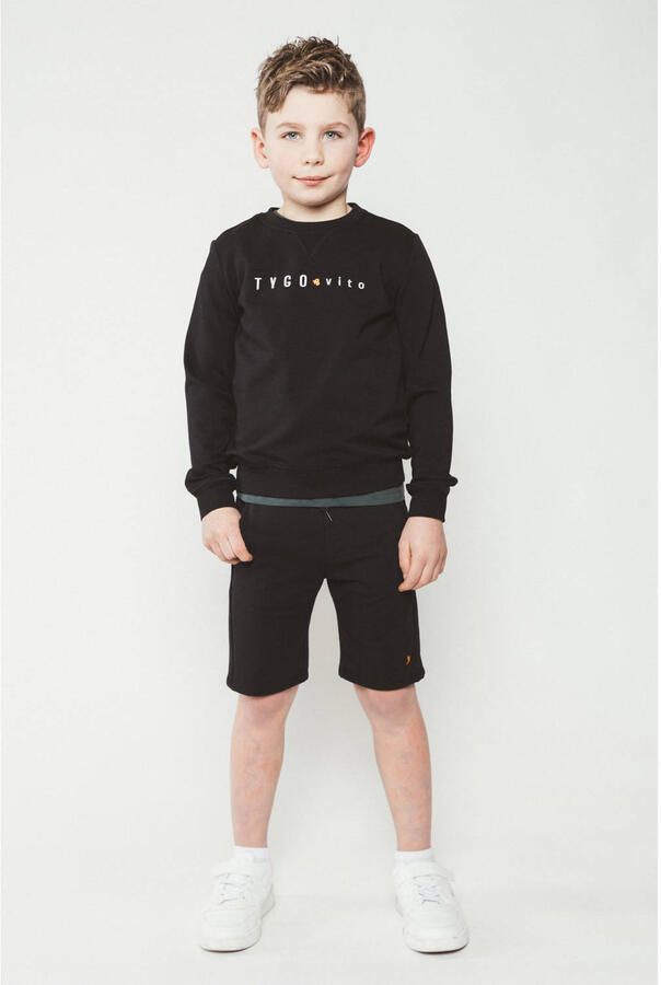 TYGO & vito regular sweatshort zwart