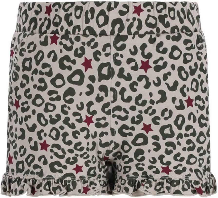 TYGO & vito relaxed casual short met panterprint grijs