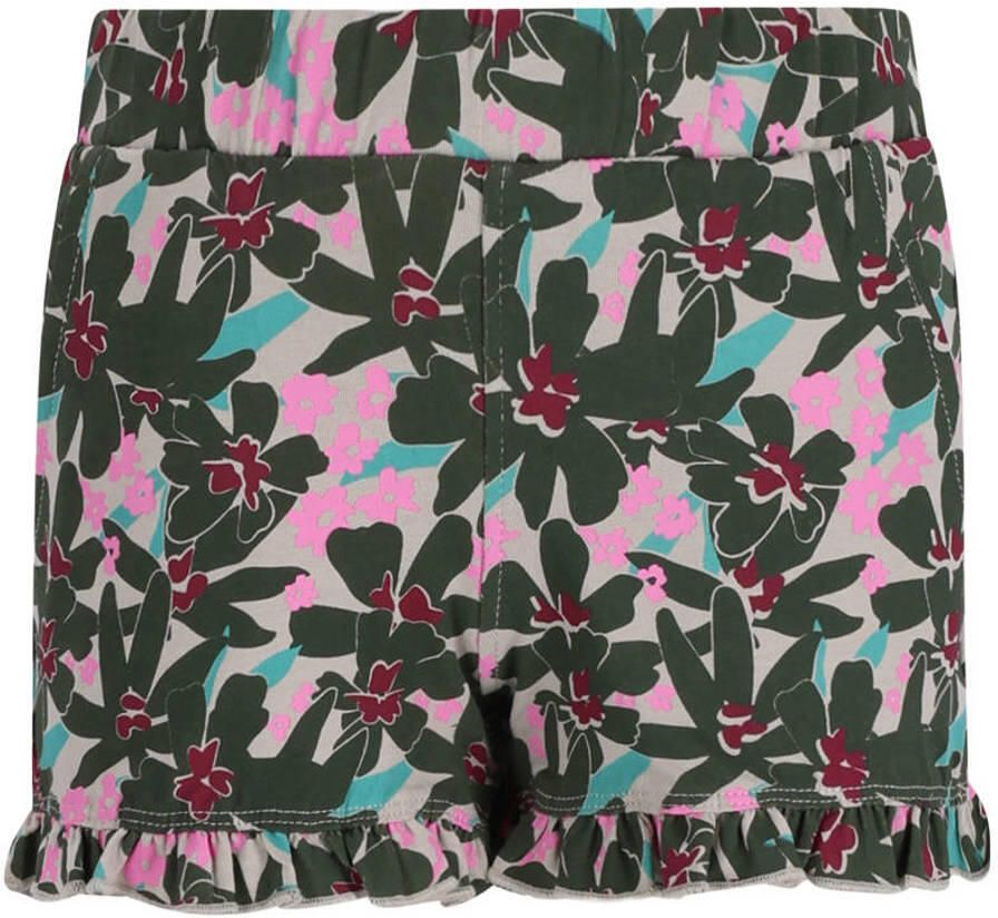 TYGO & vito relaxed gebloemde casual short olijfgroen