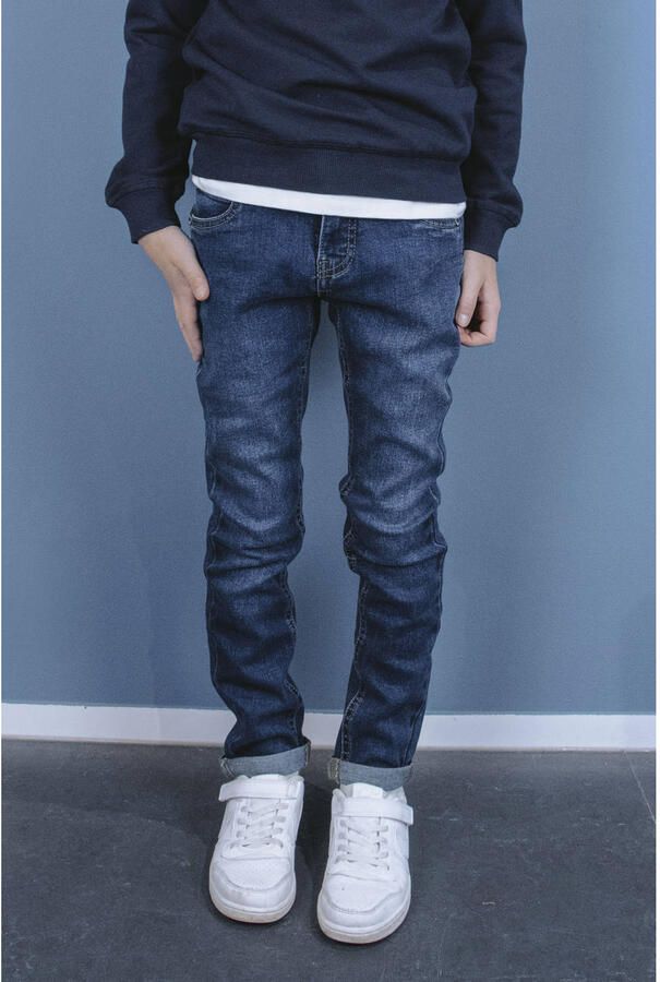 TYGO & vito skinny jeans Binq dark used Blauw Jongens Stretchdenim Effen 116 - Foto 2