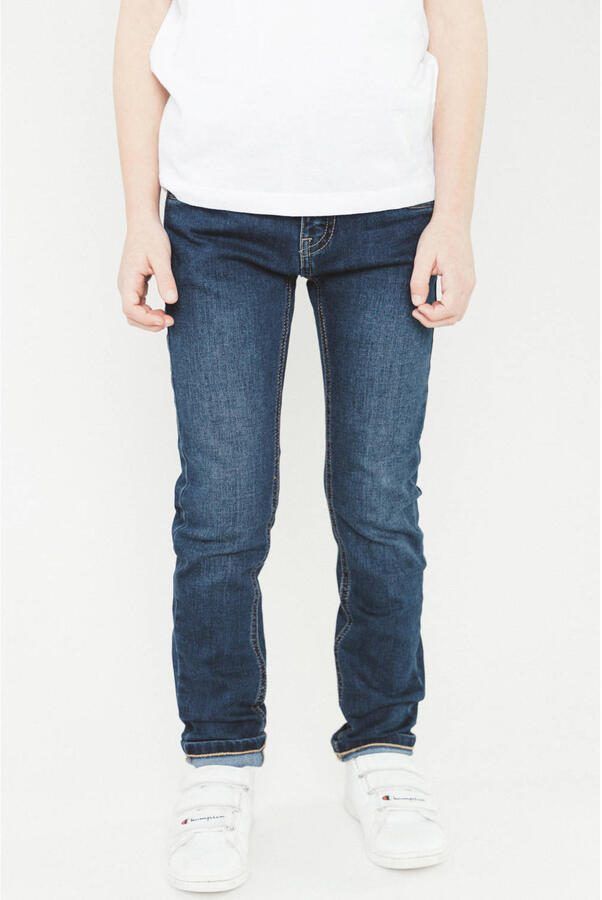 TYGO & vito skinny jeans Binq dark used Blauw Jongens Stretchdenim Effen 104 - Foto 3