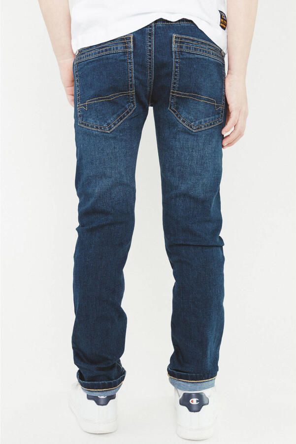 TYGO & vito skinny jeans Binq dark used Blauw Jongens Stretchdenim Effen 140