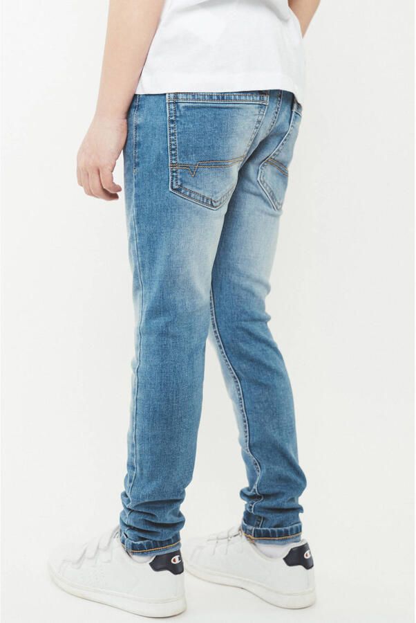 TYGO & vito skinny jeans Binq light used Blauw Jongens Stretchdenim Effen 104