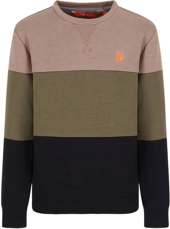 TYGO & vito sweater donkergroen Meerkleurig maat 146-152