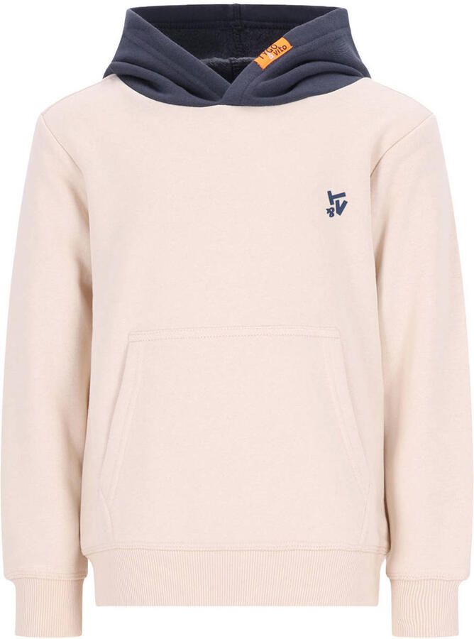 TYGO & vito sweater met backprint beige Backprint maat 122-128