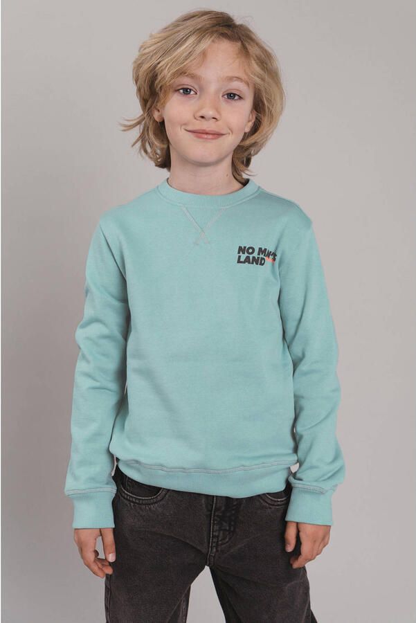 TYGO & vito sweater met backprint blauw