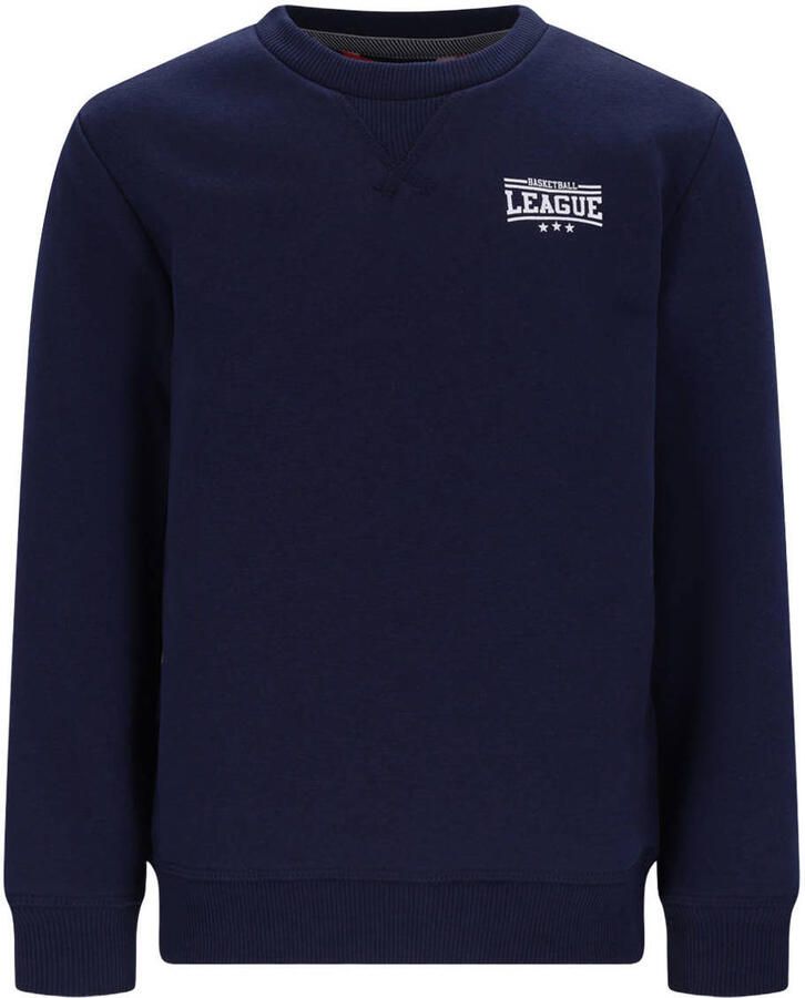 TYGO & vito sweater met backprint donkerblauw