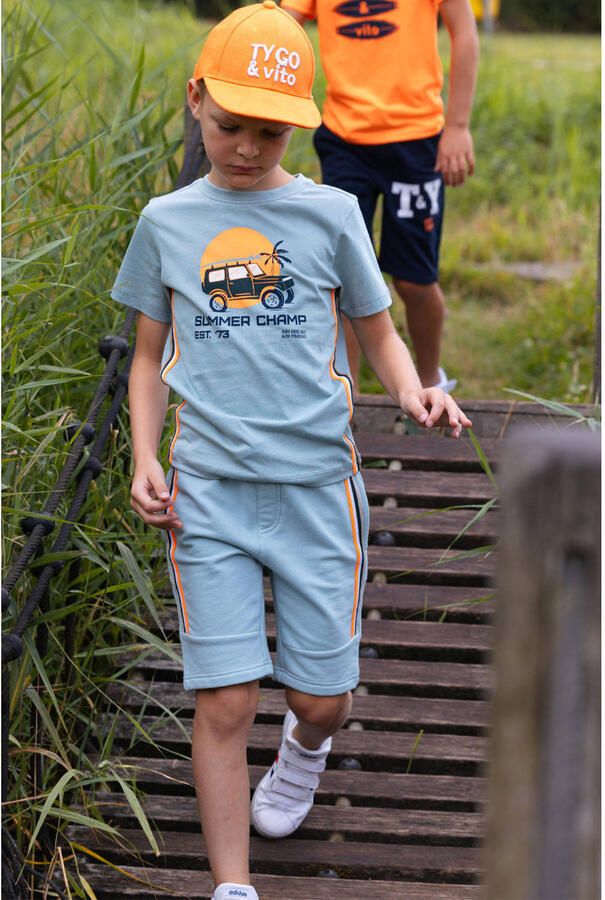 TYGO & vito sweatshort lichtgroen - Foto 3