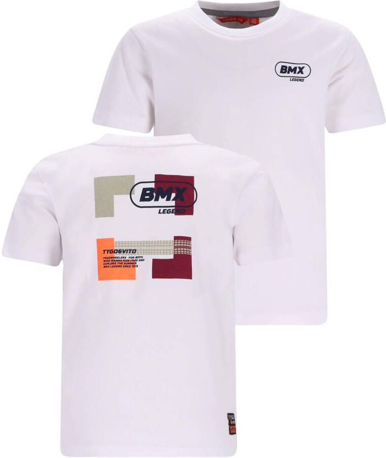 TYGO & vito T-shirt met backprint wit - Foto 2