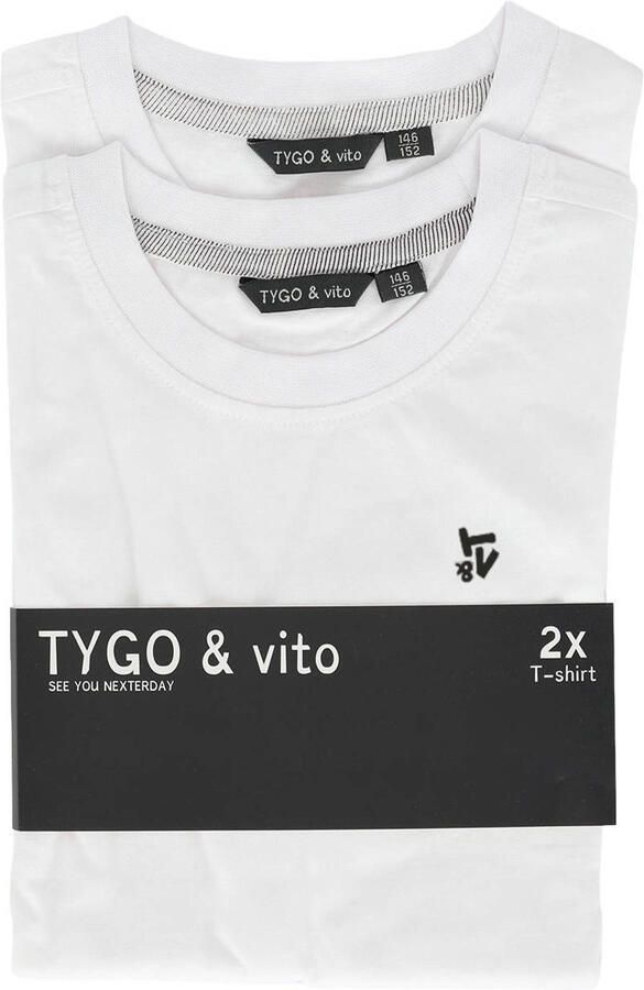 TYGO & vito T-shirt wit (set van 2) - Foto 3