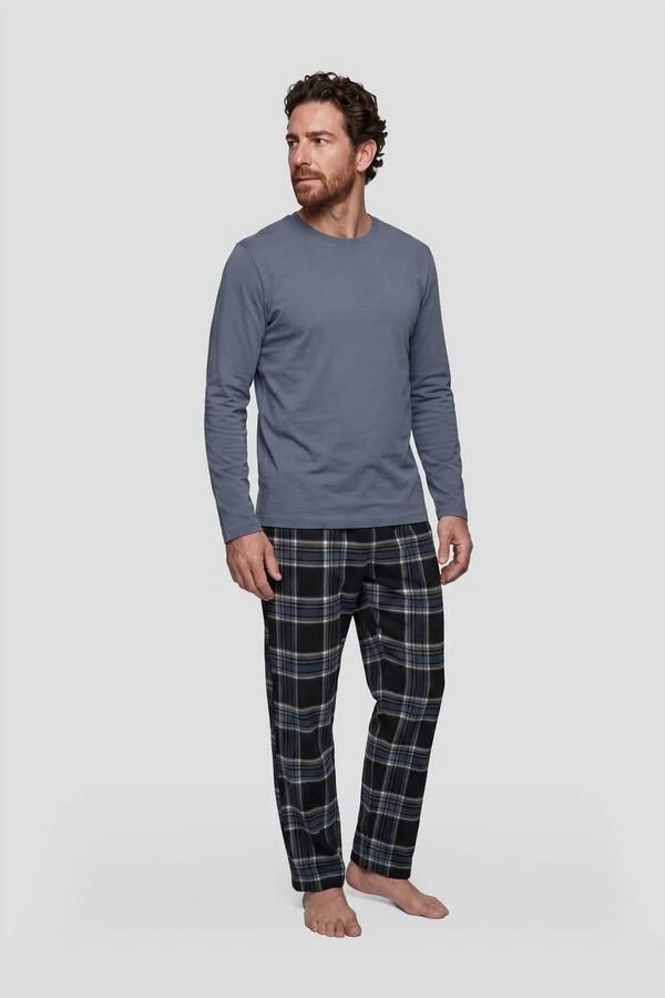 UR8011 pyjama set blauw zwart - Foto 2