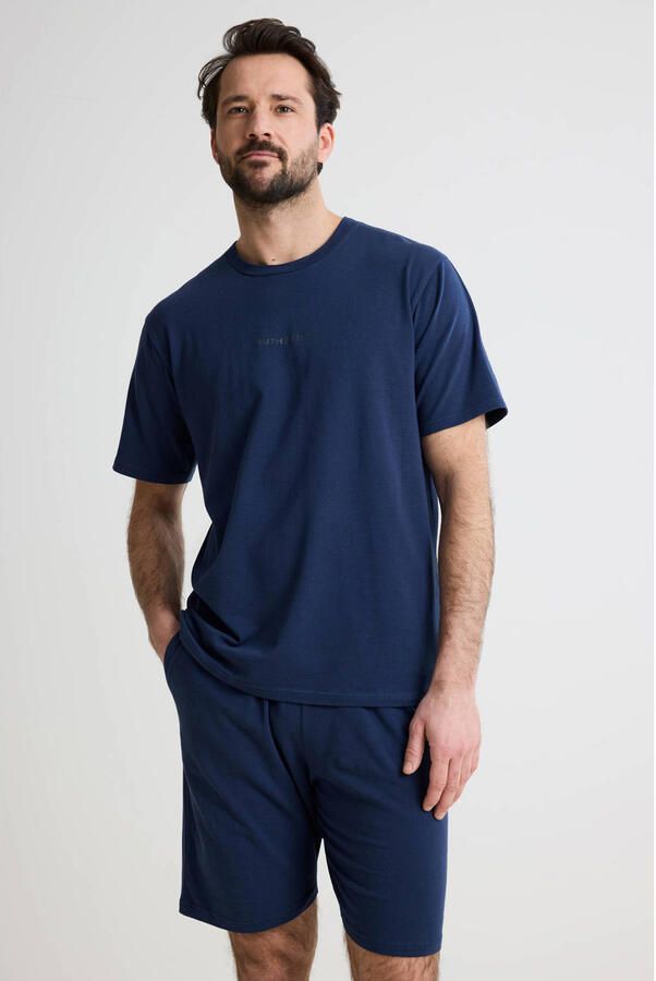 UR8011 shortama donkerblauw