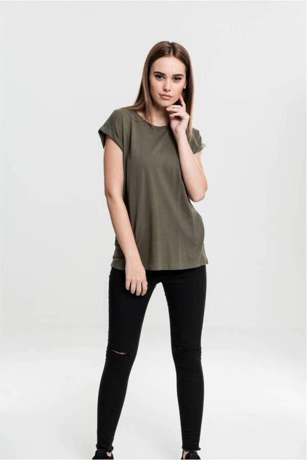 Urban Classics Curvy T-shirt groen