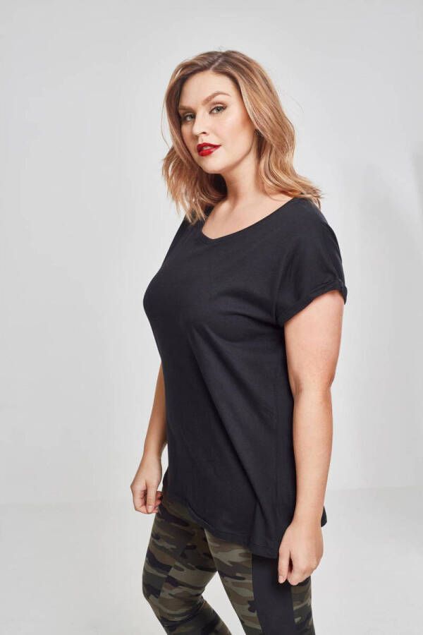 Urban Classics Curvy T-shirt zwart