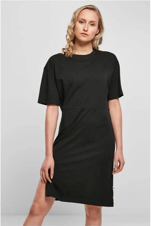 Urban Classics Curvy t-shirtjurk zomerjurk zwart