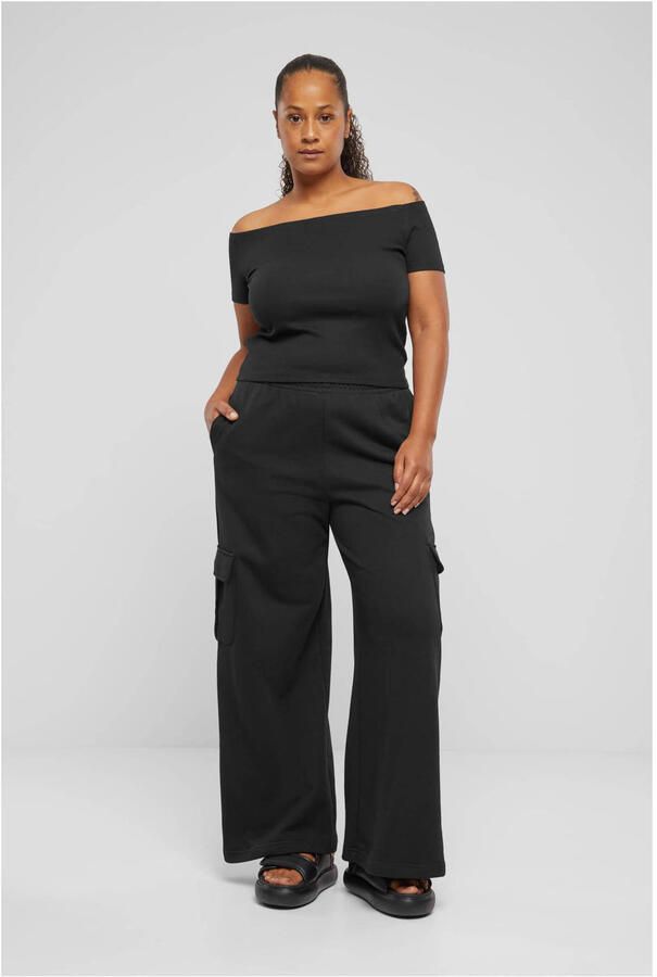 Urban Classics Ladies Organic Off Shoulder Rib Tee T-shirts Dames multicolor maat: XS beschikbare maaten:XS S M L XL - Foto 3