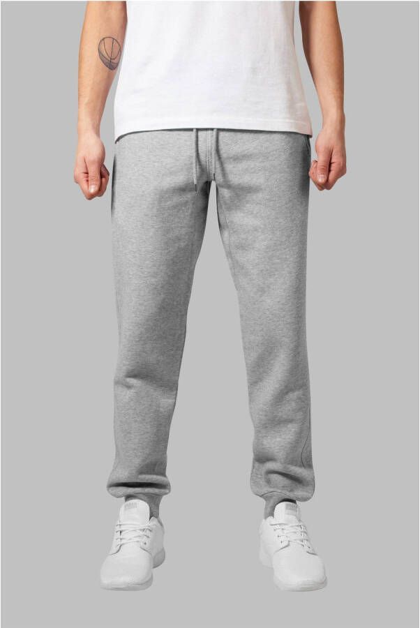 Urban Classics gemêleerde regular fit joggingbroek grijs melange