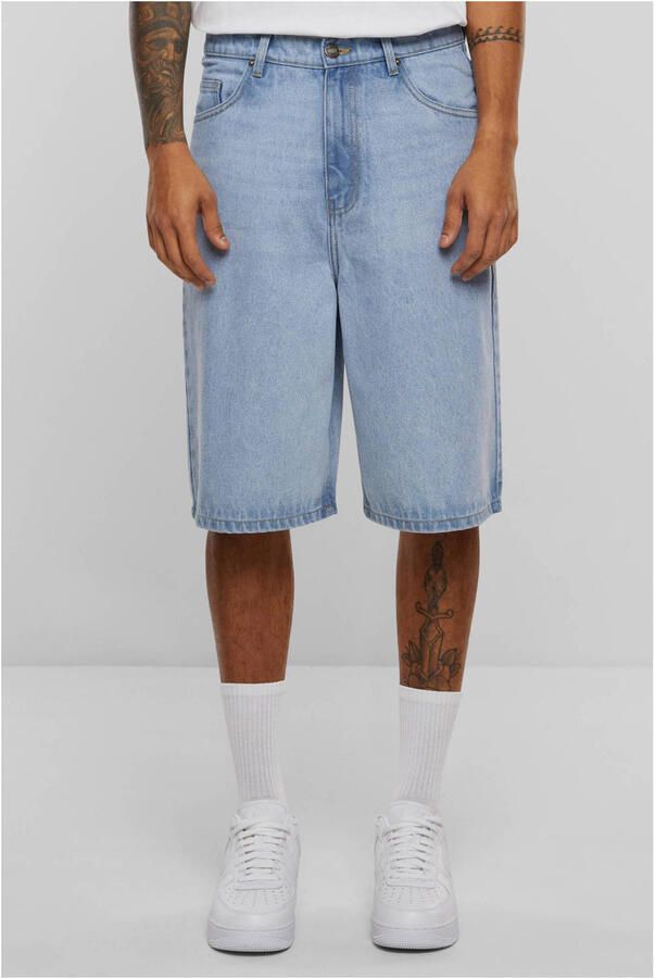 Urban Classics denim loose short light blue denim
