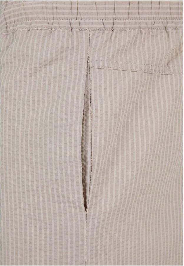 Urban Classics gestreepte regular fit short beige