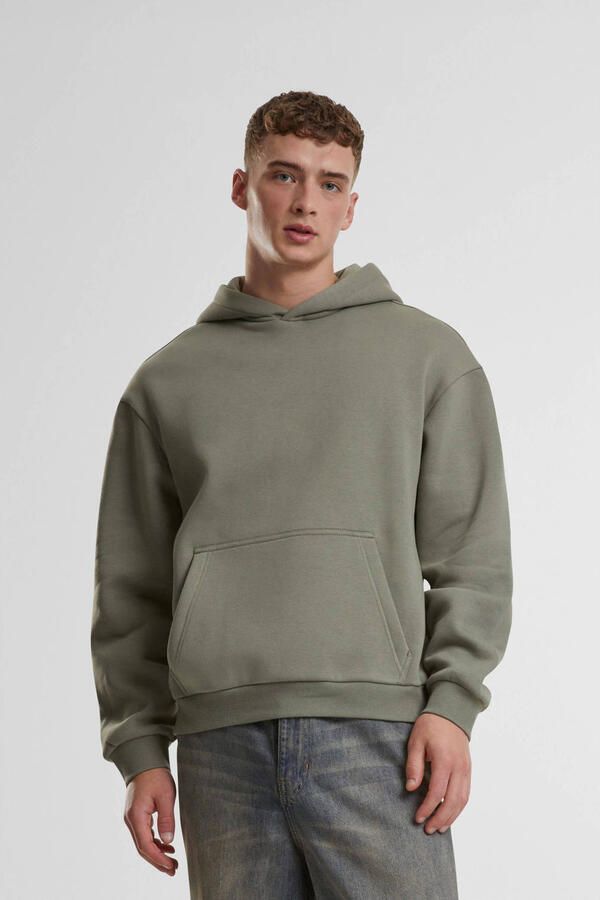Urban Classics Fluffy Hoody Hoodies & Sweaters in groen formaten: L - Foto 2