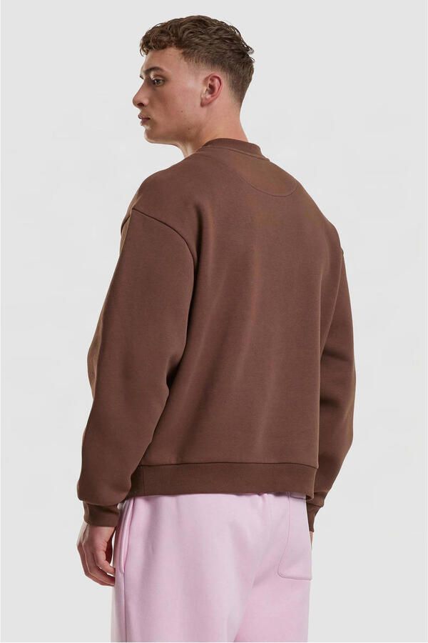 Urban Classics Fluffy Crewneck chocolatebrown Hoodies & Sweaters in bruin formaten: S - Foto 3