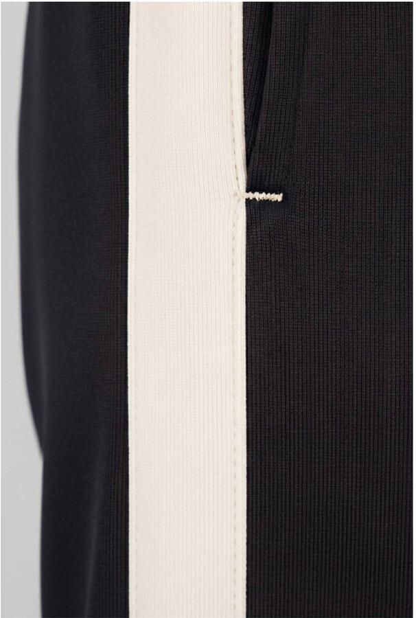 Urban Classics relaxed fit gestreepte piqué joggingbroek zwart - Foto 3