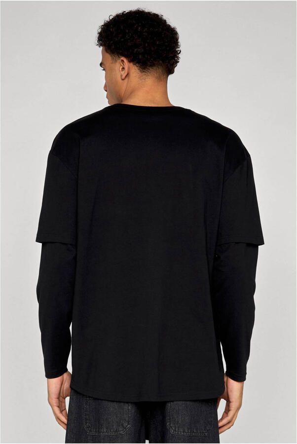 Urban Classics relaxed fit longsleeve zwart - Foto 2