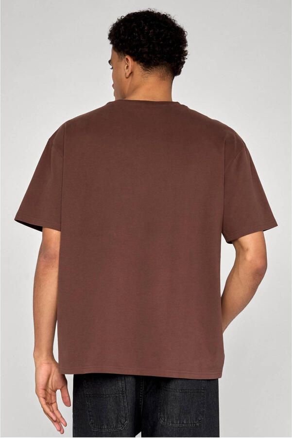 Urban Classics relaxed fit T-shirt chocoladebruin - Foto 3