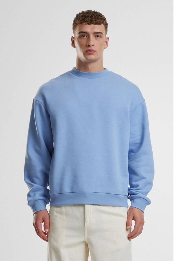 Urban Classics Fluffy Crewneck Men Hoodies & Sweaters blauw Maat XL Kleding - Foto 2