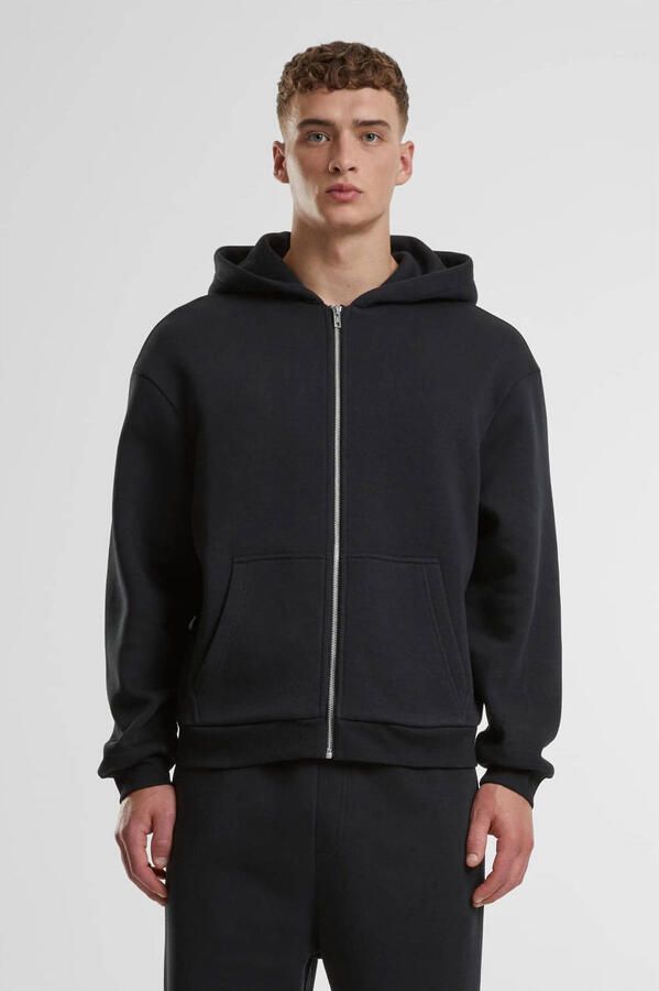 Urban Classics Fluffy Zip Hoody Men Hoodies & Sweaters zwart Maat XXL Kleding - Foto 2
