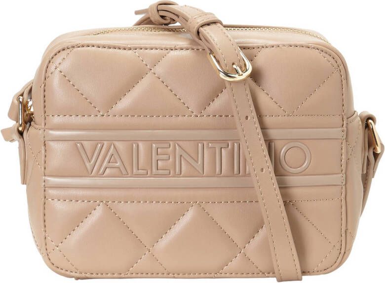 Valentino Bags doorgestikte crossbody tas Ada met logo nude