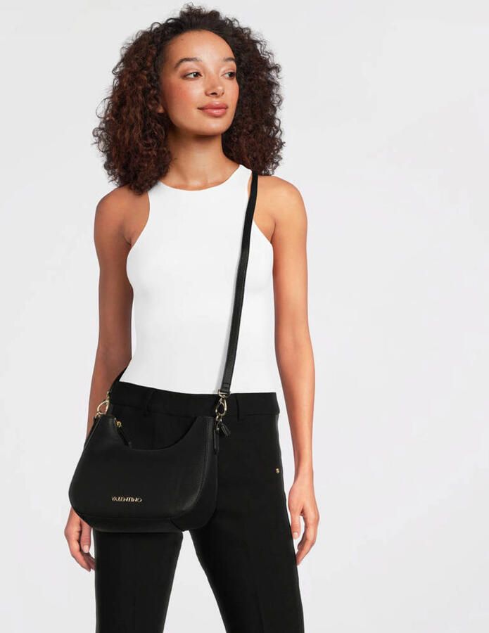 Valentino by Mario Valentino Zwarte Schoudertas met Verstelbare Band Black Dames