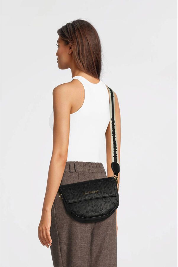 Valentino by Mario Valentino Elegante Pansy Flap BAG Black Dames