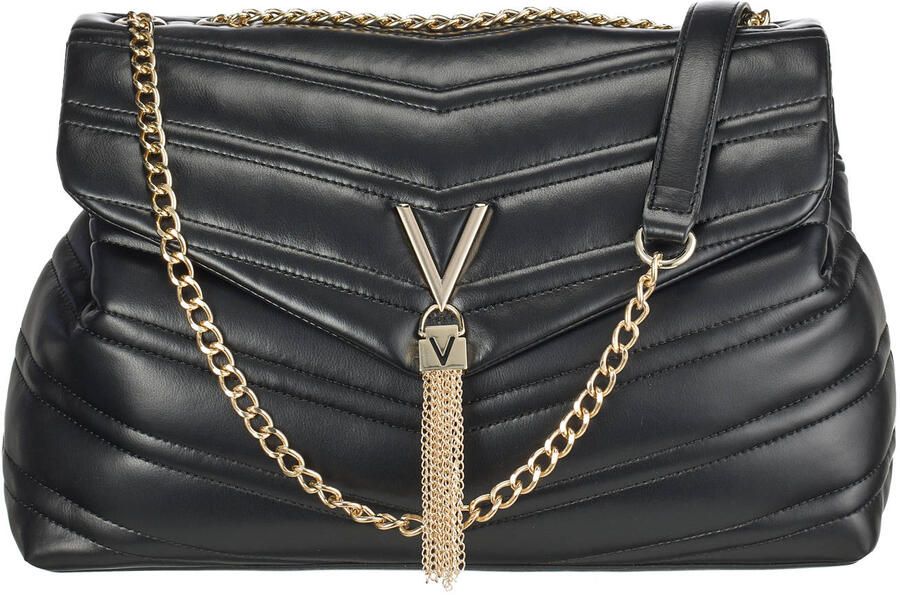 Valentino by Mario Valentino Zwarte Crossbody Tas met Ketting en Meerdere Compartimenten Black Dames - Foto 3